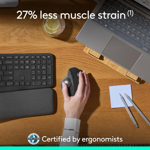 Logitech MX Ergo S — Трекбол миша з Bluetooth та USB-C, 6 кнопок